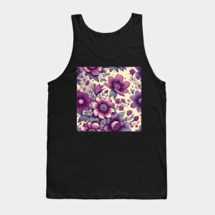 Purple Flowers Tank Top